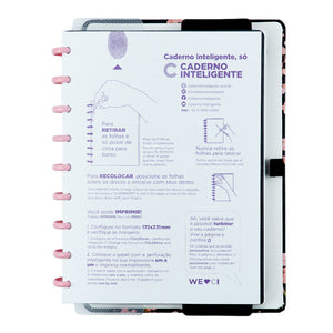 Caderno Inteligente Classical Rose Black Médio Interior