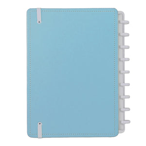 Caderno Inteligente Azul Pastel Médio Contracapa