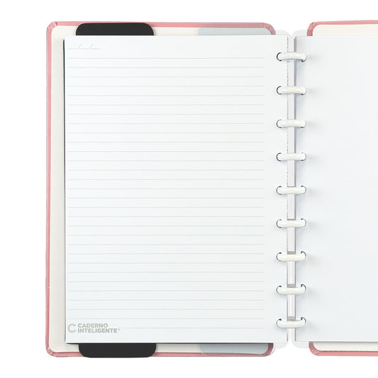 Caderno Inteligente Rosa Pastel Médio Interior
