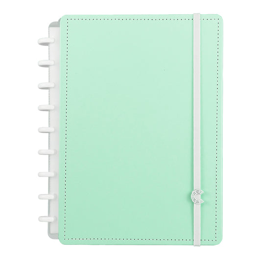 Caderno Inteligente Verde Pastel Médio Capa