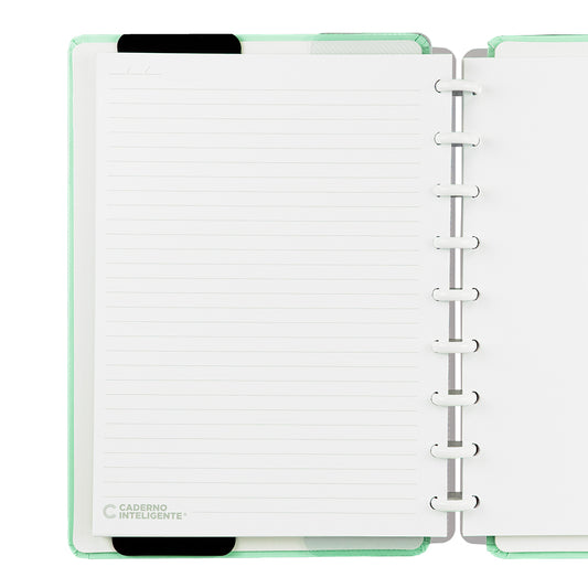 Caderno Inteligente Verde Pastel Médio Interior