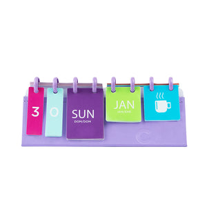 Calendário CI roxo Embalagem Frente