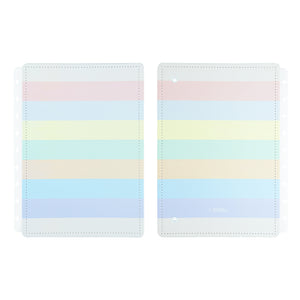 Capa e contracapa para Caderno Inteligente Arco-Íris Pastel Médio (Planner)