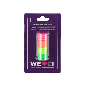 Discos e elástico Neon Glow para o Caderno Inteligente M Embalagem Frente