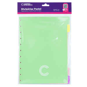 Separadores Pastel para Caderno Inteligente Grande Embalagem Frente