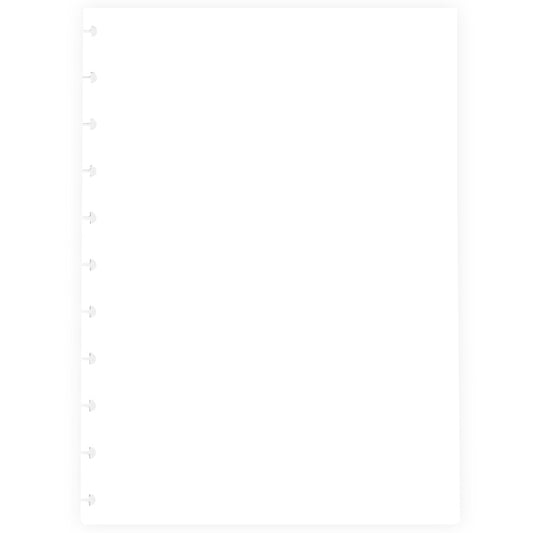 Folhas lisas brancas 90g para Caderno Inteligente Grande Verso