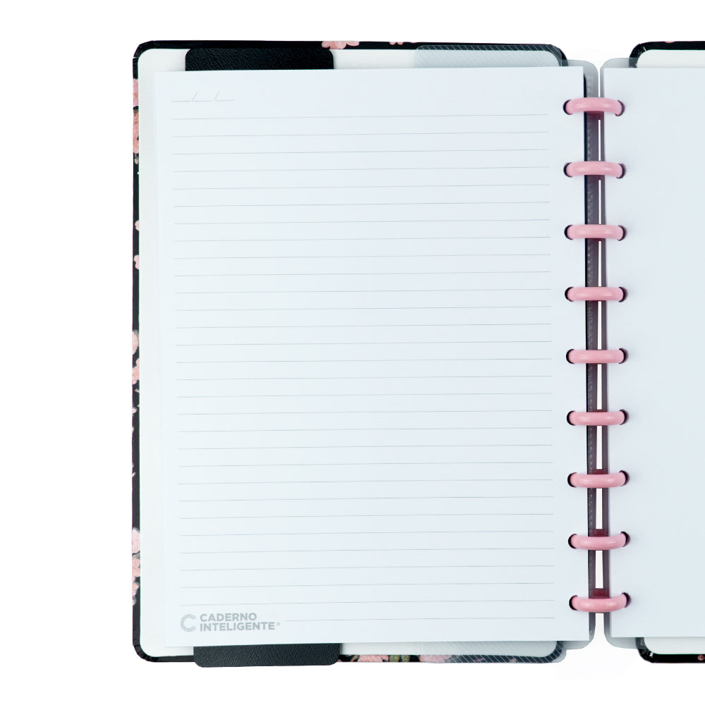 Caderno Inteligente Classical Rose Black Médio Interior