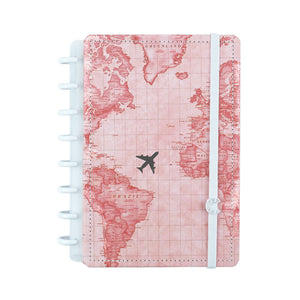 Caderno Inteligente Mapa Mundi Rosa ed.especial Gocase A5 Capa