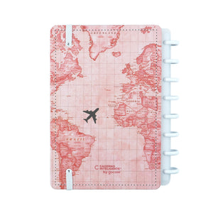 Caderno Inteligente Mapa Mundi Rosa ed.especial Gocase A5 Contracapa
