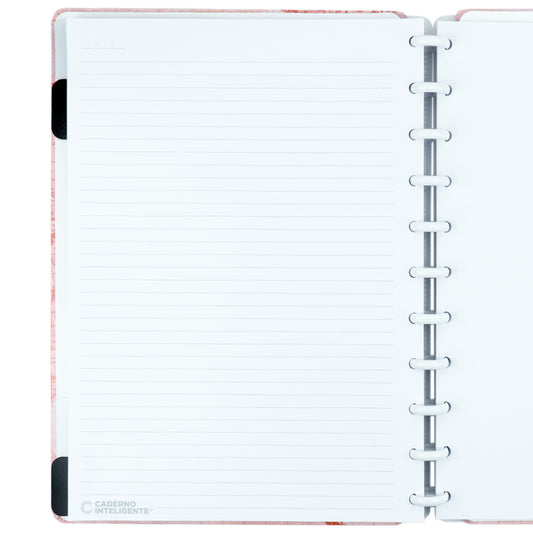 Caderno Inteligente Mapa Mundi Rosa ed.especial Gocase Grande Interior
