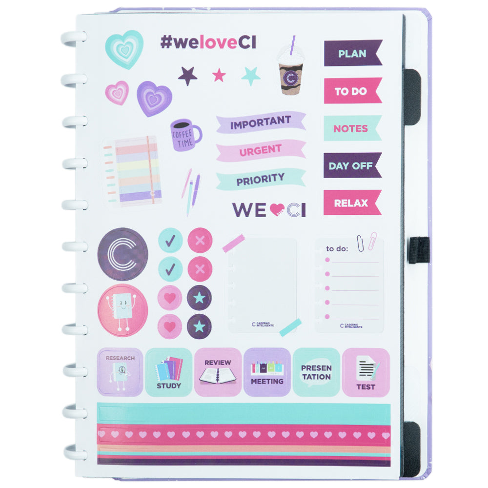 Caderno Inteligente Purple Galaxy ed. especial Gocase Grande Interior