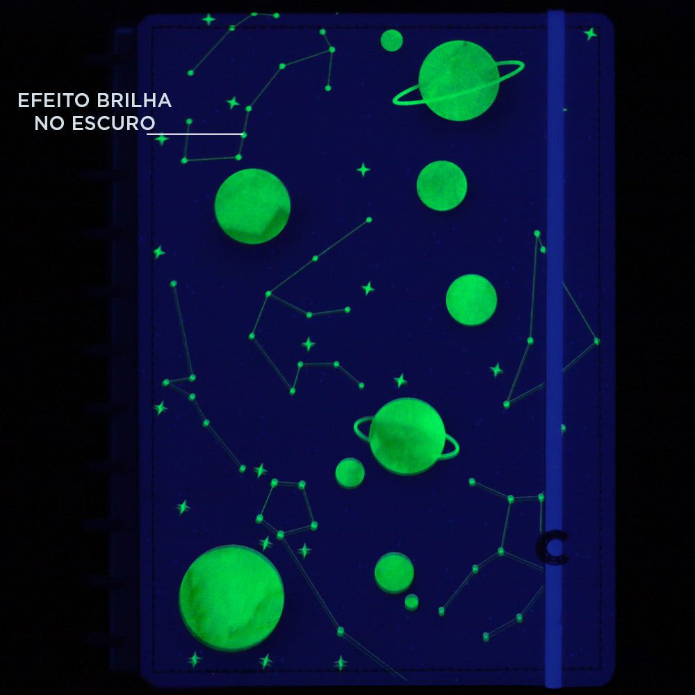 Caderno Inteligente Purple Galaxy ed. especial Gocase Grande Interior