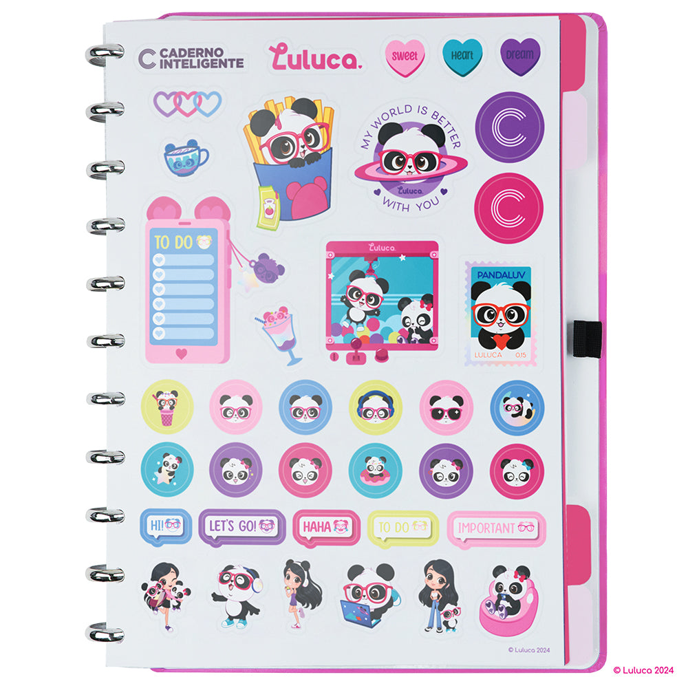 Caderno Inteligente Pandalu Glow by Luluca Grande Interior