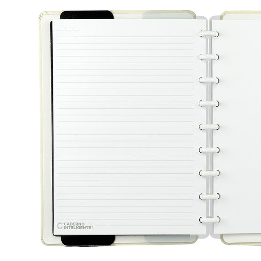 Caderno Inteligente Amarelo Pastel Médio Interior