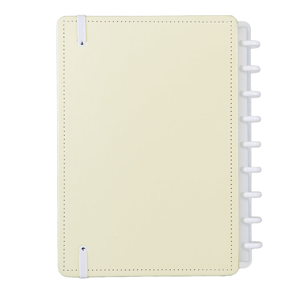 Caderno Inteligente Amarelo Pastel Médio Contracapa