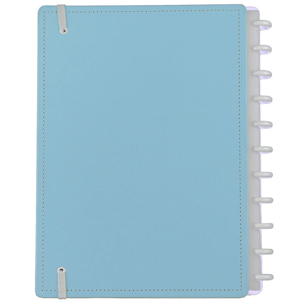 Caderno Inteligente Azul Pastel Grande Contracapa