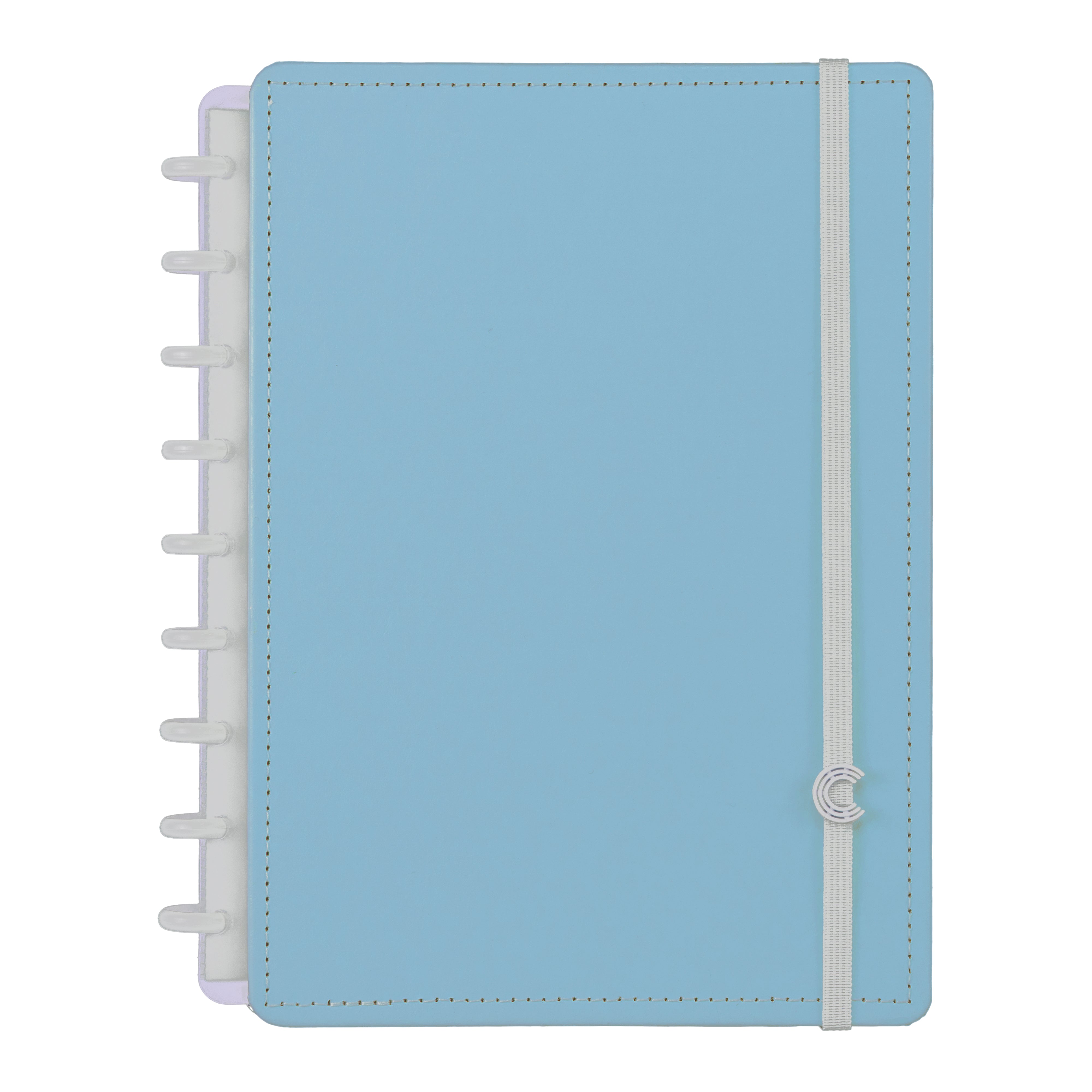 Caderno Inteligente Azul Pastel Médio Capa