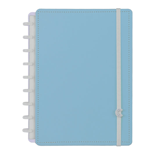 Caderno Inteligente Azul Pastel Médio Capa
