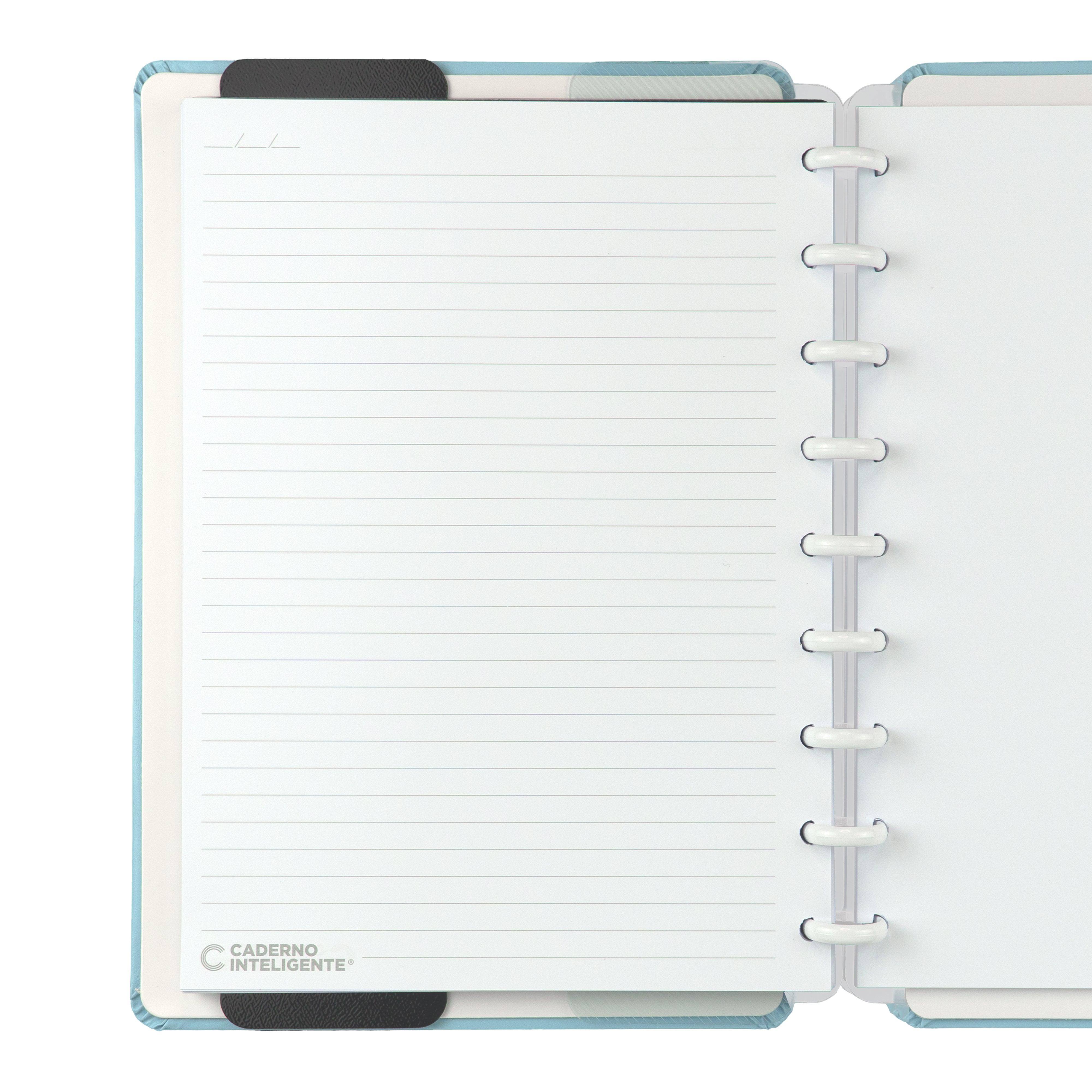 Caderno Inteligente Azul Pastel Médio Interior