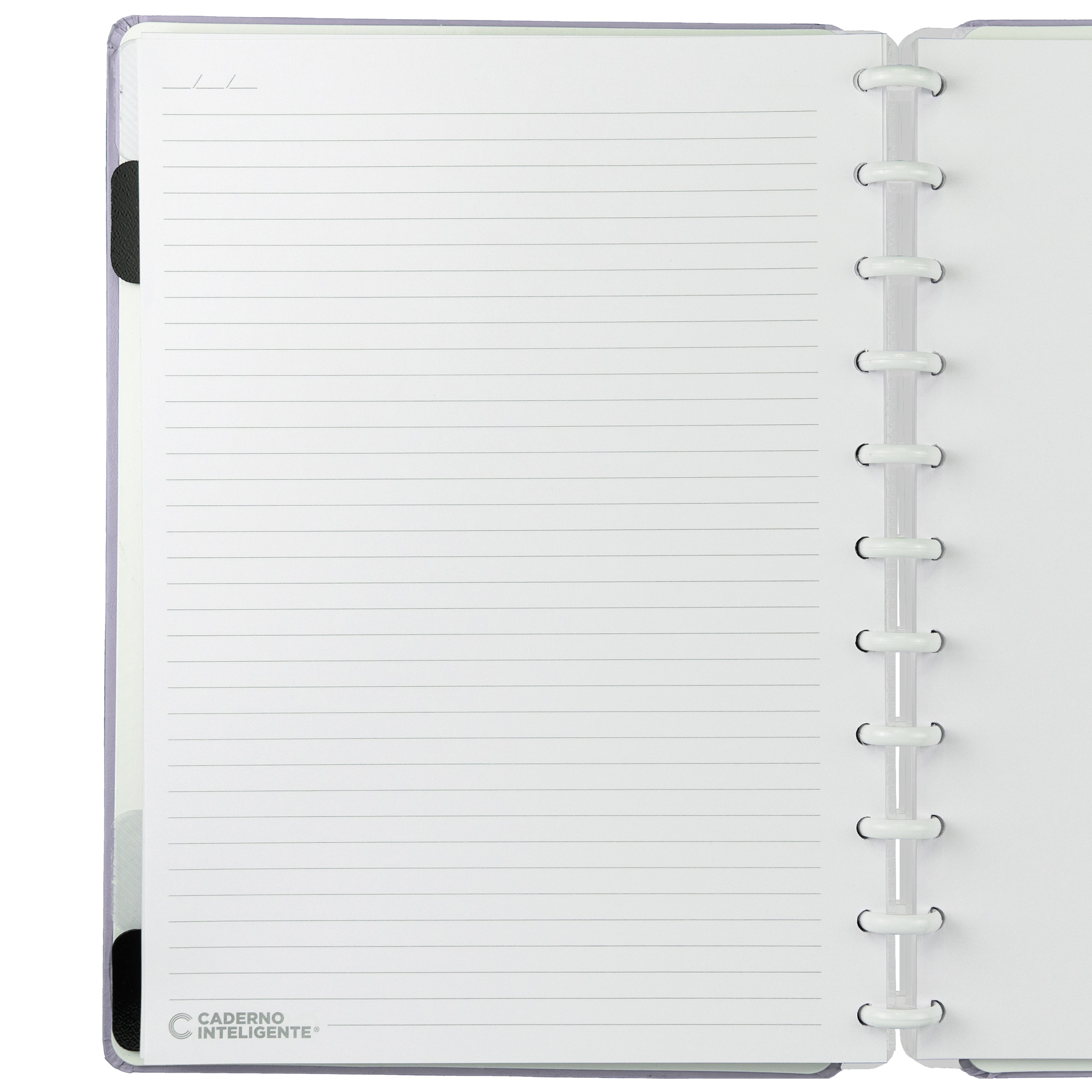 Caderno Inteligente Lilás Pastel Grande Interior
