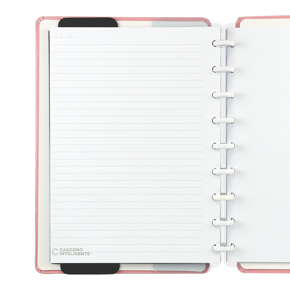 Caderno Inteligente Rosa Pastel Médio Interior