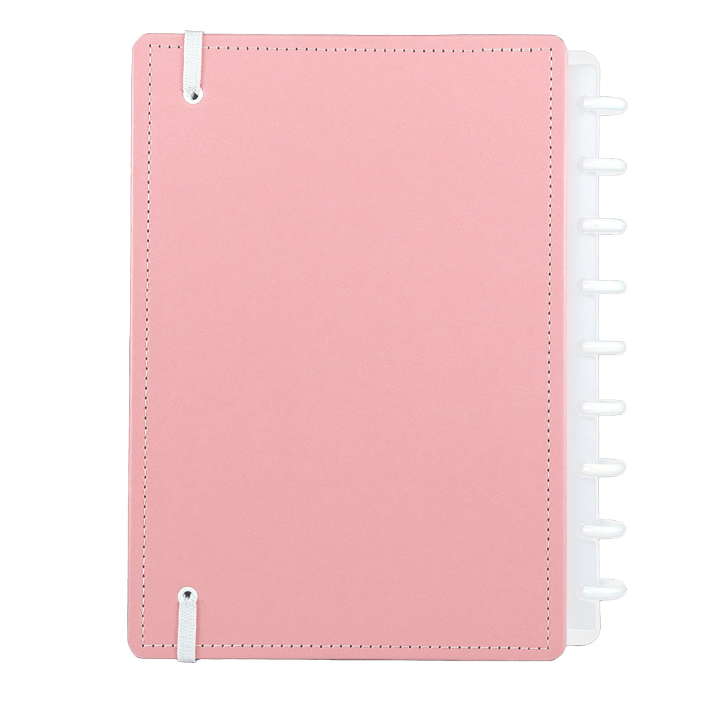 Caderno Inteligente Rosa Pastel Médio Contracapa