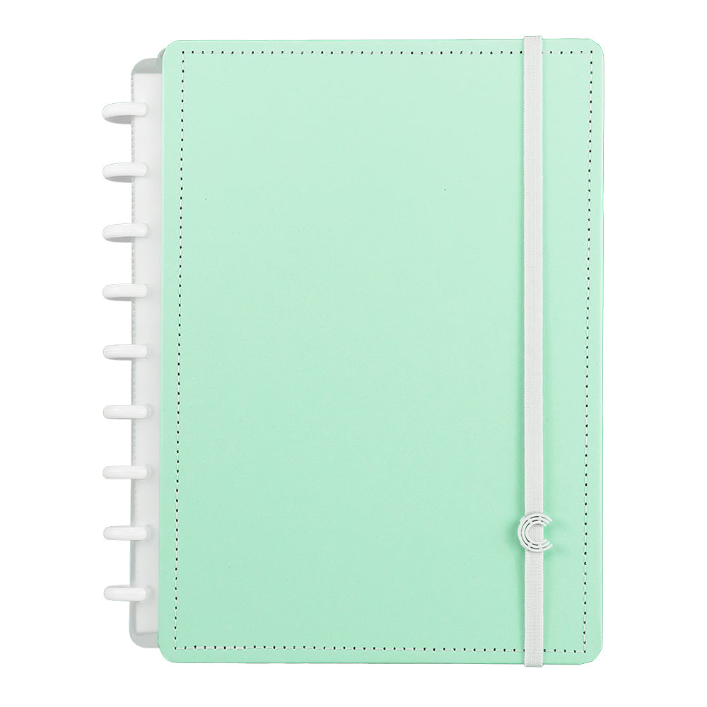 Caderno Inteligente Verde Pastel Médio Capa