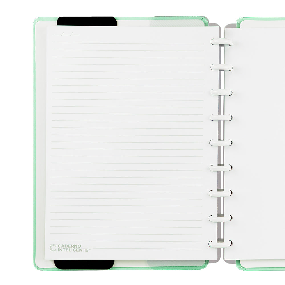 Caderno Inteligente Verde Pastel Médio Interior