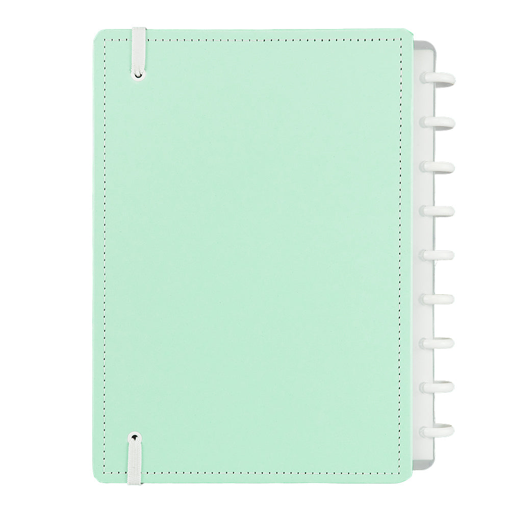 Caderno Inteligente Verde Pastel Médio Contracapa