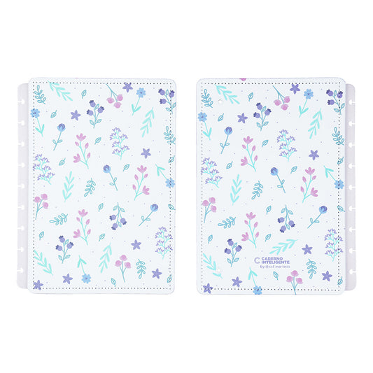 Capa e contracapa Lilac Fields by Sof para planner do Caderno Inteligente Médio (Planner)