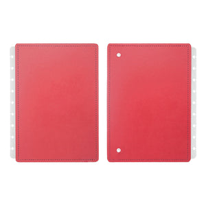 Capa e contracapa para Caderno Inteligente Vermelho Cereja A5