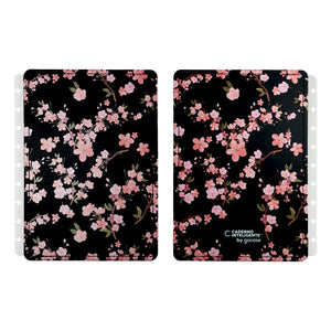 Capa e contracapa para Caderno Inteligente Classical Rose Black Médio (Planner)