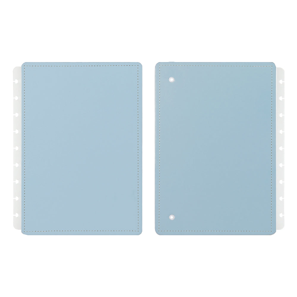 Capa e contracapa para Caderno Inteligente Azul Pastel Médio (Planner)