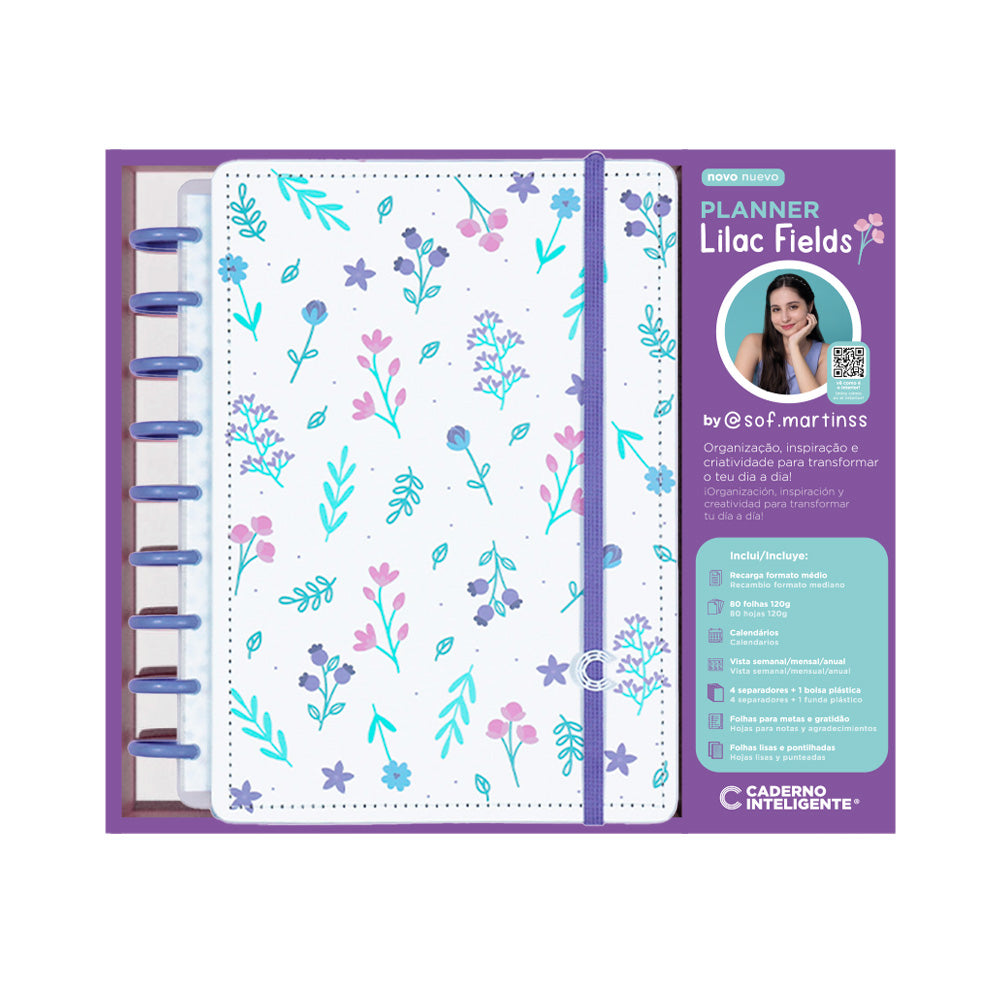 Planner CI Lilac Fields by Sophia Martins Embalagem Frente
