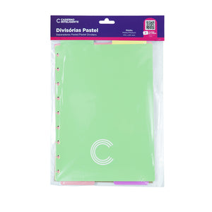 Separadores Pastel para Caderno Inteligente Médio Embalagem Frente