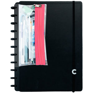 Estojo para Caderno Inteligente Crystal Néon Pink Verso