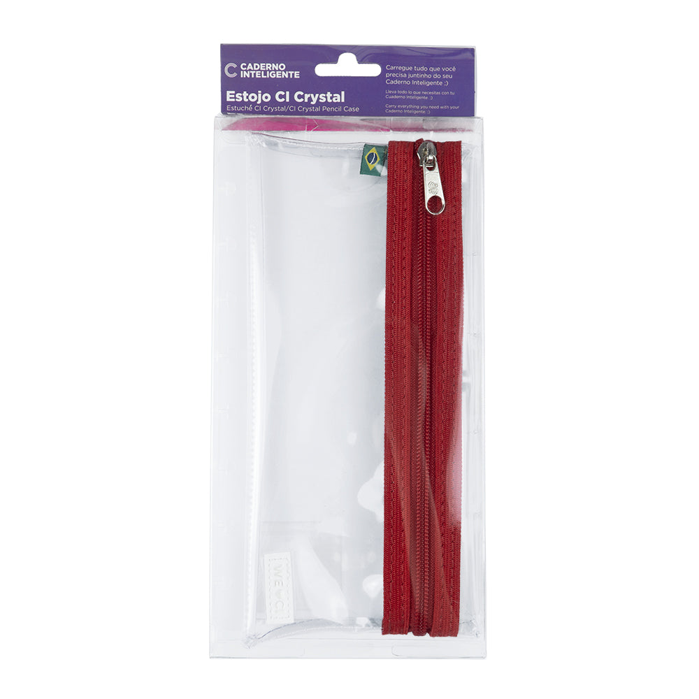 Estojo para Caderno Inteligente Crystal Red Embalagem Frente