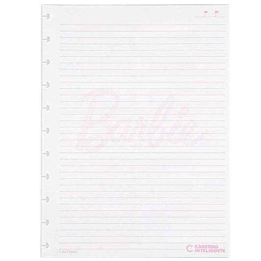 Hojas Rayadas 90g BARBIE™ Pink para el Cuaderno Inteligente
