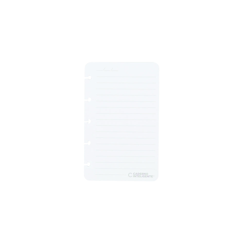Folhas pautadas brancas 120g para Caderno Inteligente Inteligine Verso